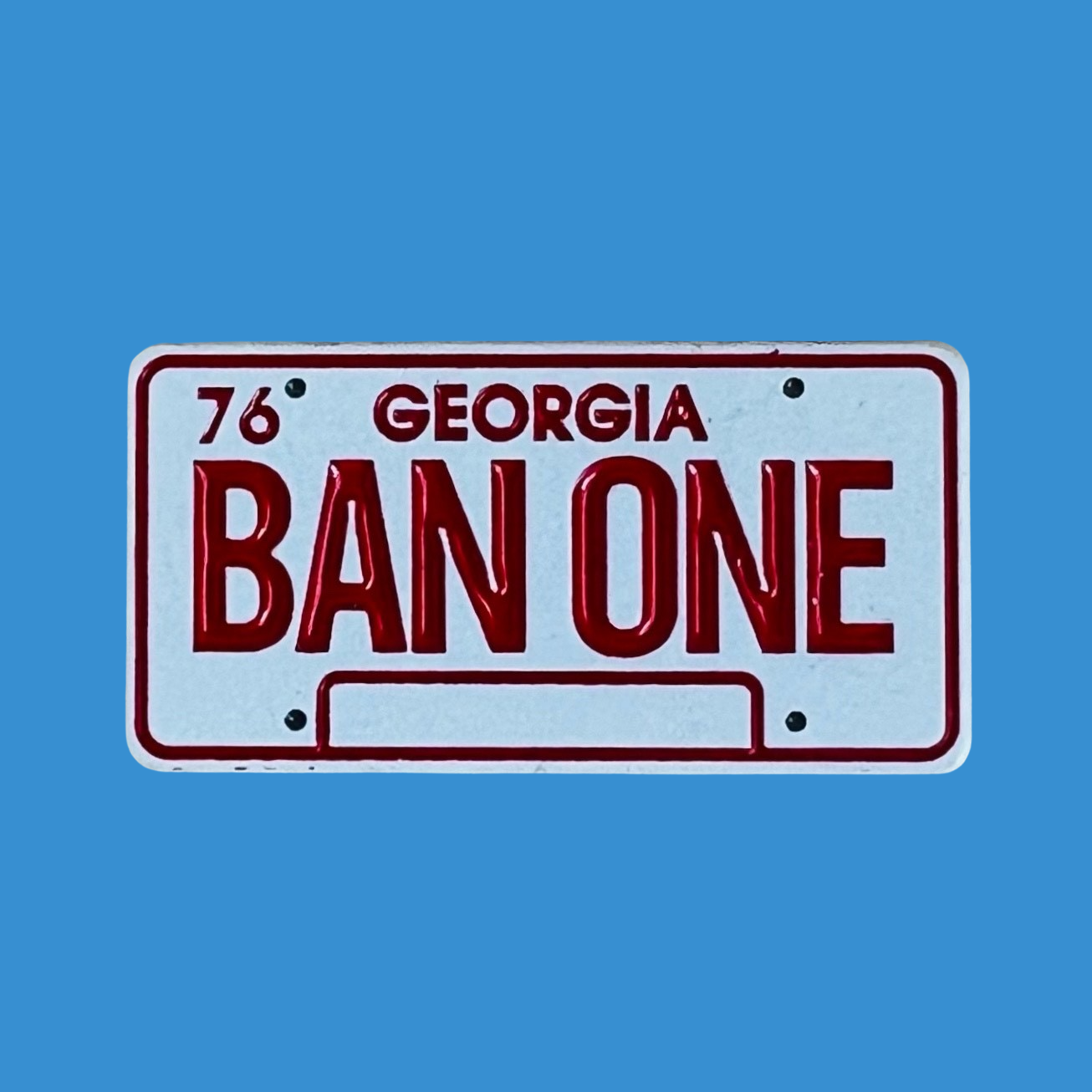 Ban One License Plate CB Culture Enamel Pin