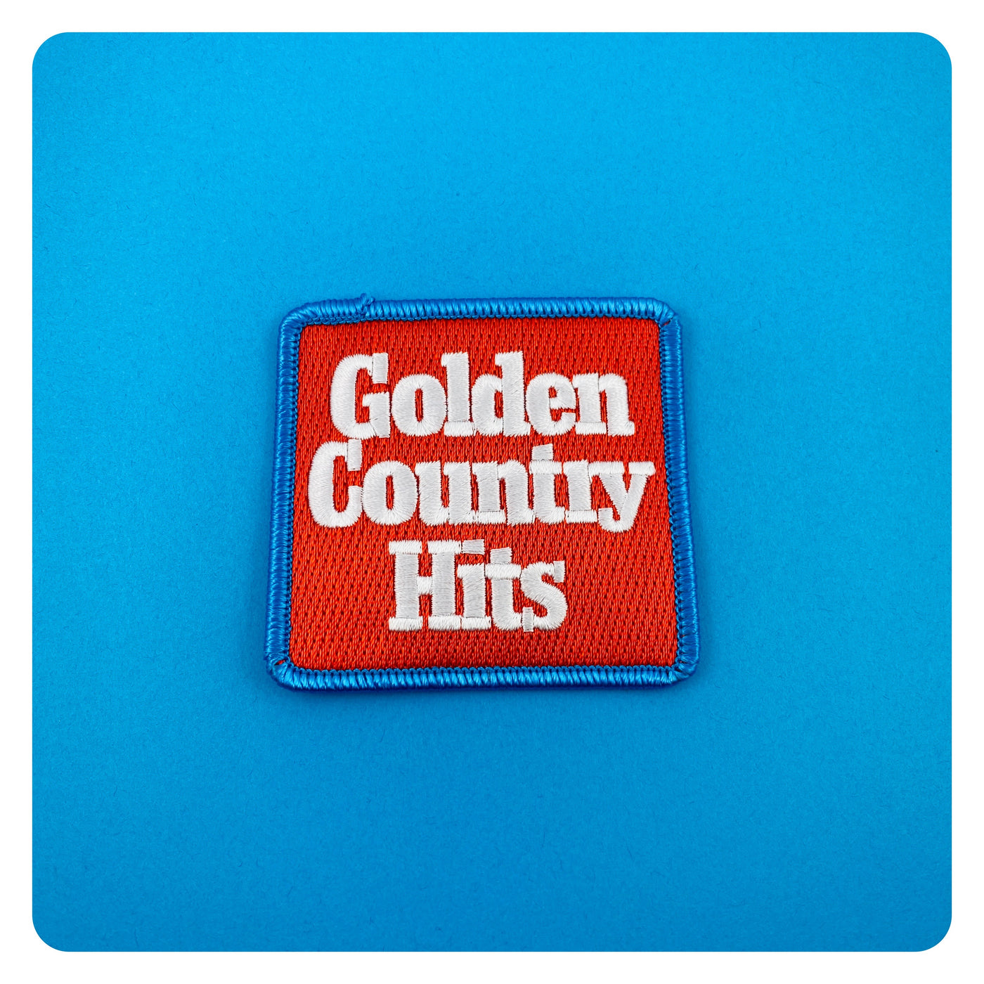Golden Country Hits Vintage Album Art Patch Red