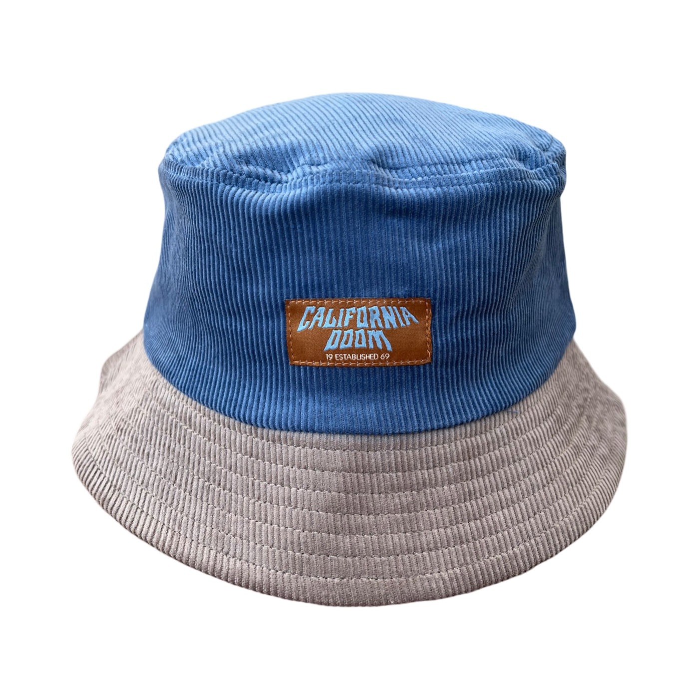 California Doom Malibu Blue and Smoke Gray Corduroy Bucket Hat