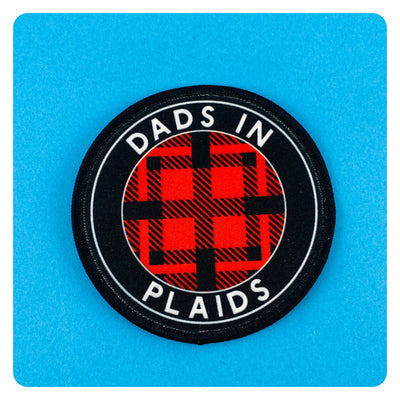 Dads In Plaids Iron On Patch