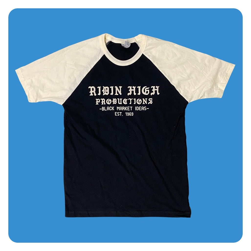 Ridin' High Productions Black Market Raglan Tee