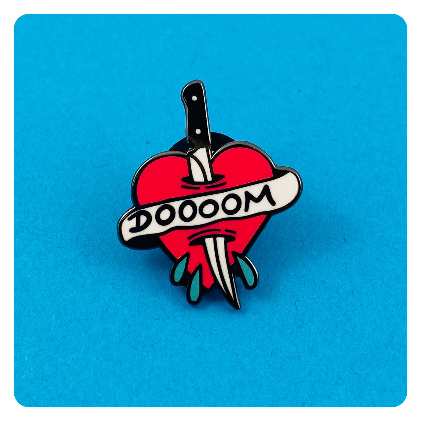 Love is Doooom "Bad Karma" Enamel Pin