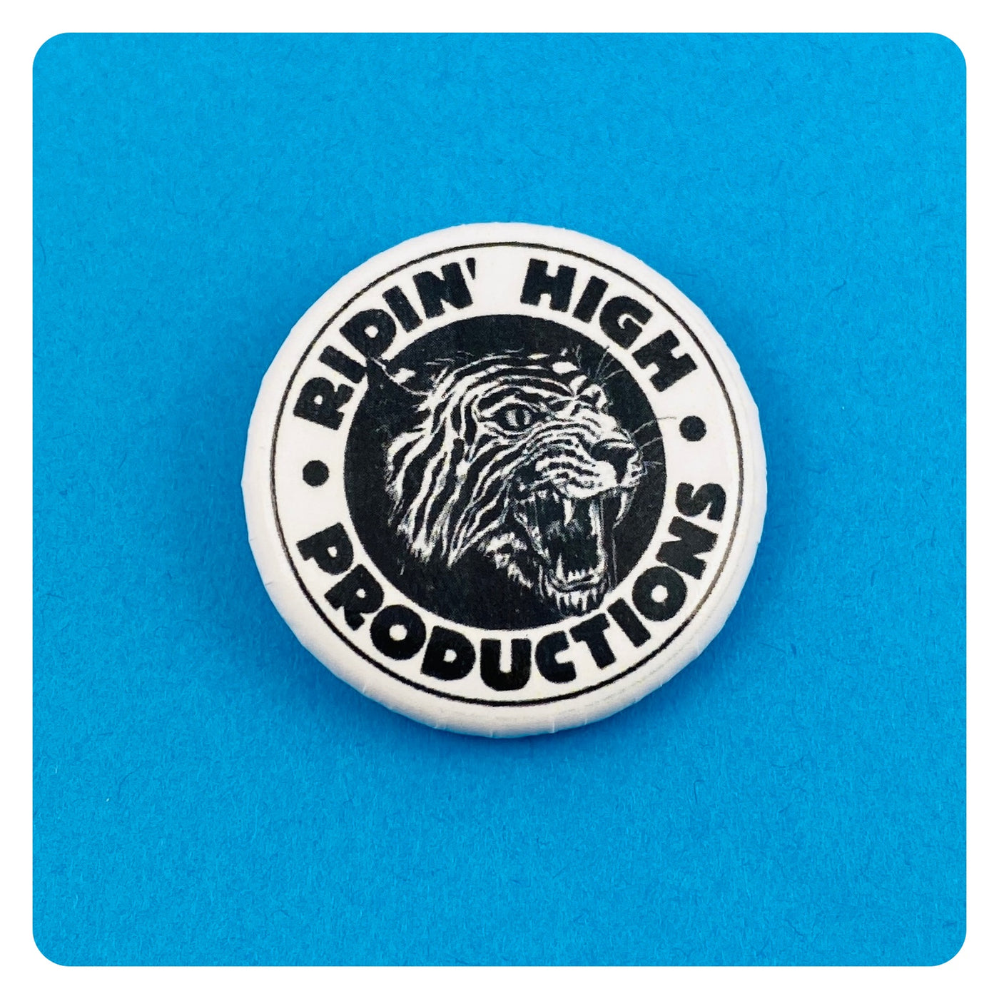 Ridin' High Productions Tiger Logo Button