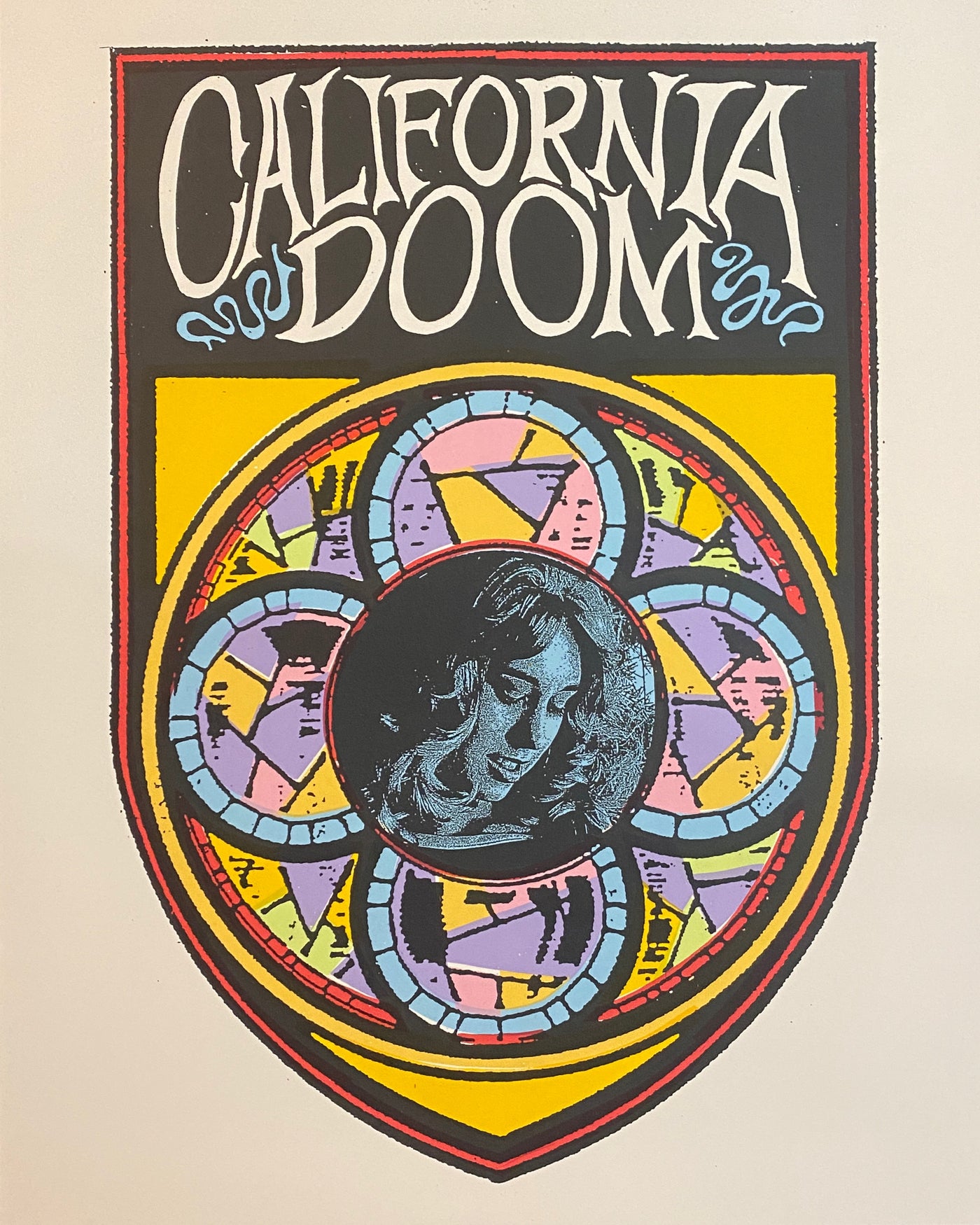 Stained Glass California Doom Poster