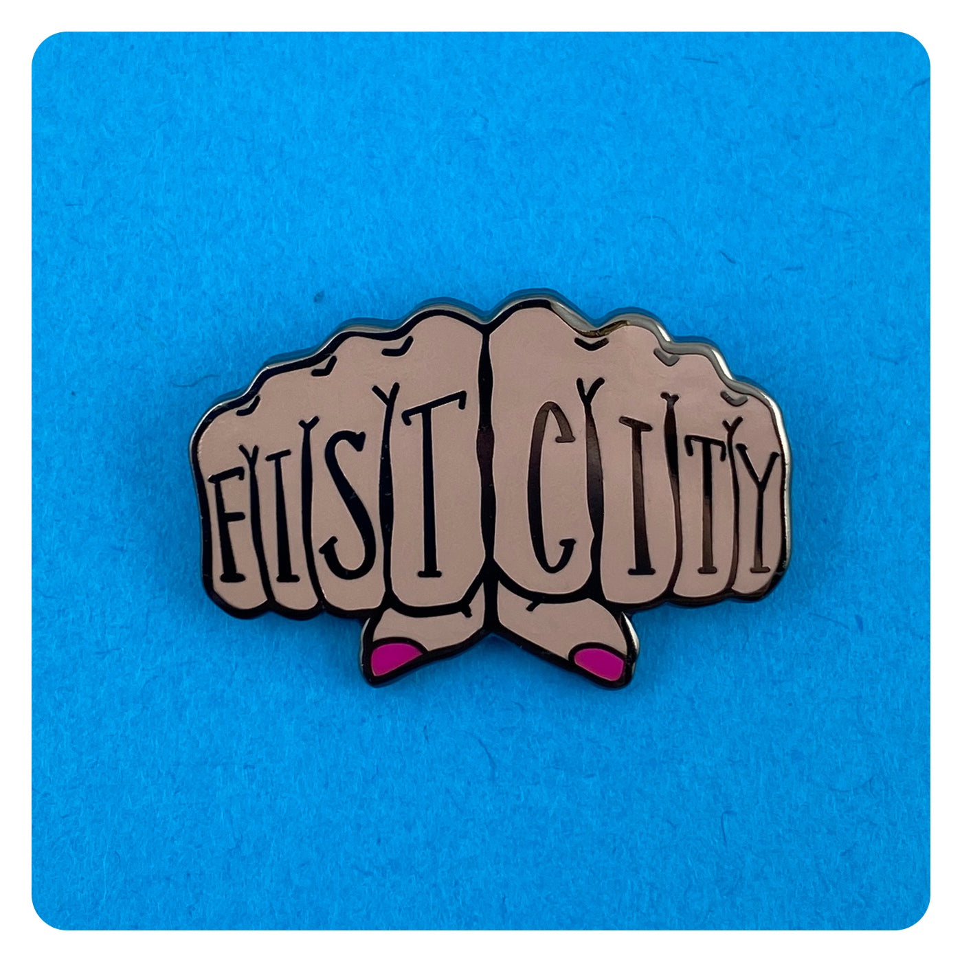 Fist City Enamel Pin