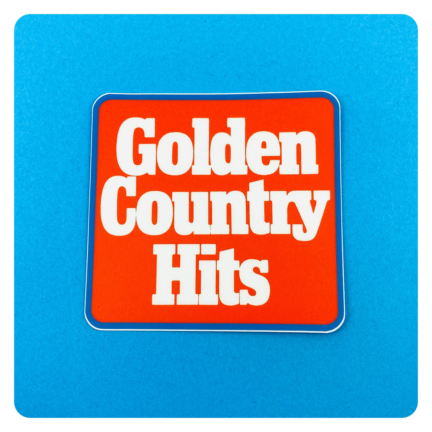 Golden Country Hits Vintage Album Art Sticker